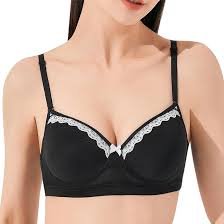 シルク100% ブラジャー レースリボン付き