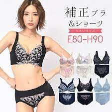 大きいサイズ レディース ブラジャー＆ショーツセット (E~Hカップ)